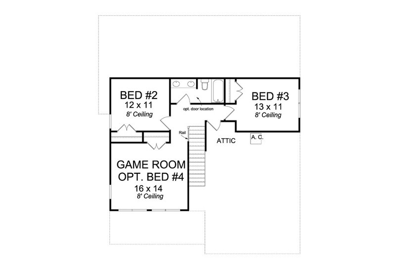 House Blueprint - Floor Plan - Upper Floor for Cottage House Plan #513-2063 - 3 bed, 2.5 bath