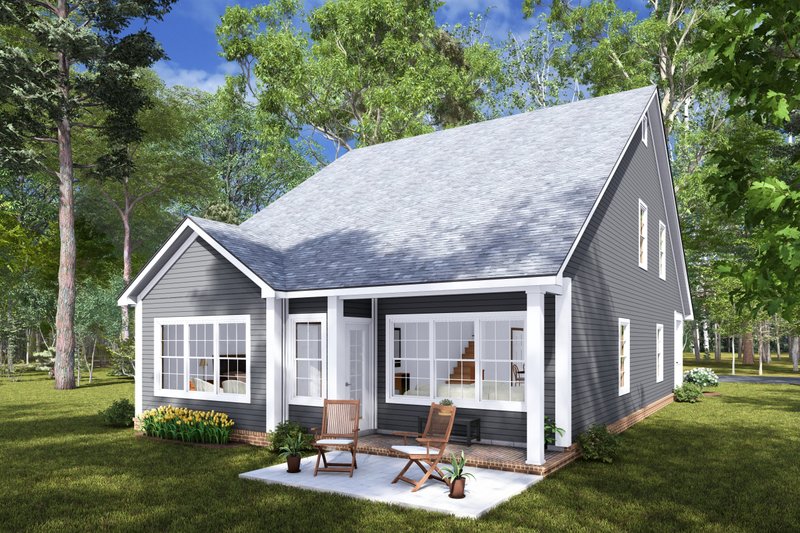 House Design - Exterior - Rear Elevation for Cottage House Plan #513-2268 - 4 bed, 2.5 bath