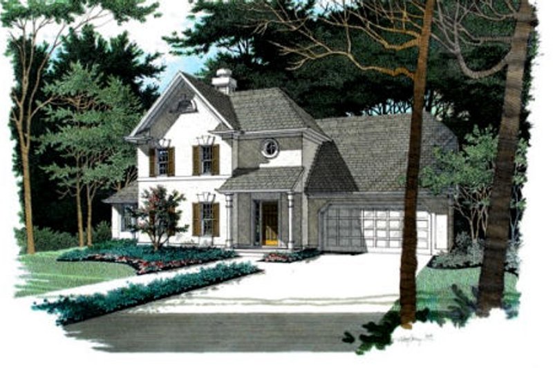 European Style House Plan - 4 Beds 2.5 Baths 2333 Sq/Ft Plan #56-179