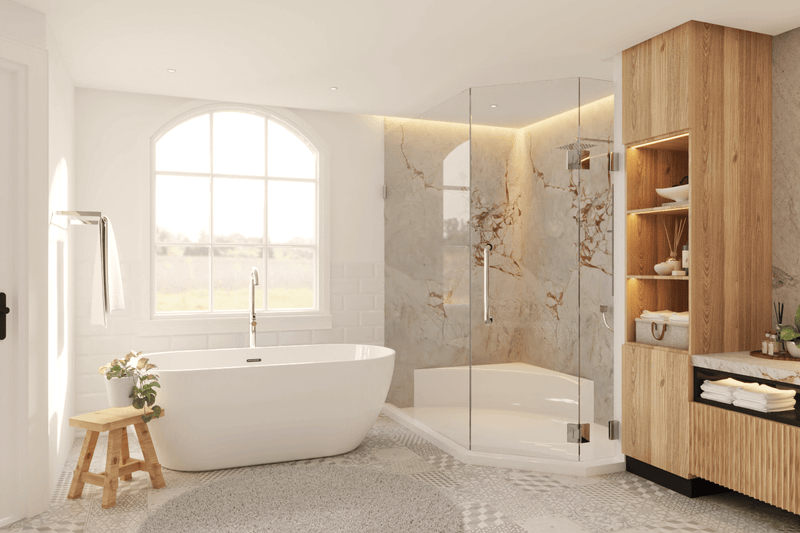 Architectural House Design - Interior - Master Bathroom for Farmhouse House Plan #119-454 - 3 bed, 3.5 bath