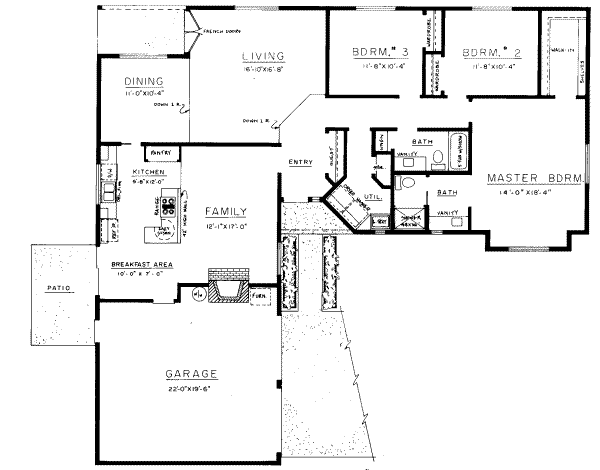 Traditional Floor Plan - Main Floor Plan #303-119