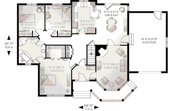 Dream House Plan - Traditional Floor Plan - Main Floor Plan #23-137