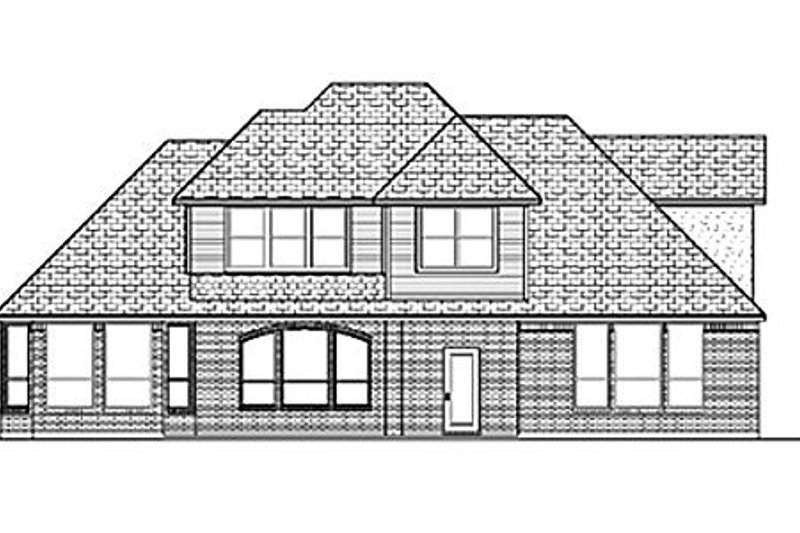 Home Plan - Exterior - Rear Elevation for European House Plan #84-403 - 4 bed, 3 bath