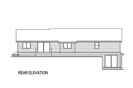 Exterior - Rear Elevation for Traditional House Plan #569-91 - 3 bed, 2.5 bath
