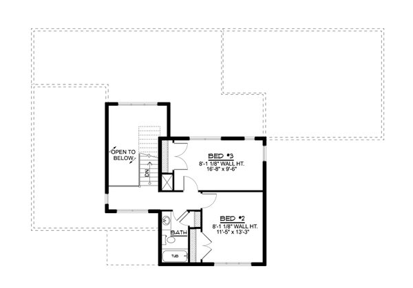 Contemporary Floor Plan - Upper Floor Plan #1064-247