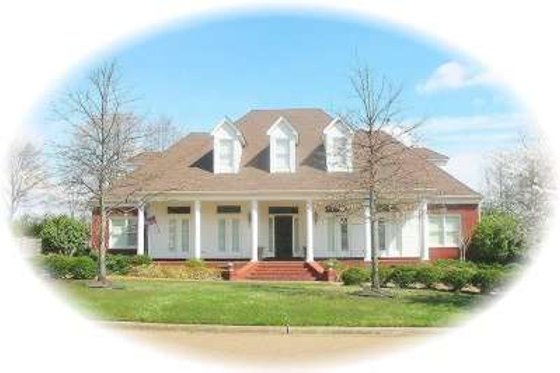 Exterior - Front Elevation for Southern House Plan #81-1648 - 5 bed, 4 bath