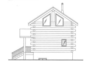 Log Exterior - Front Elevation Plan #117-797