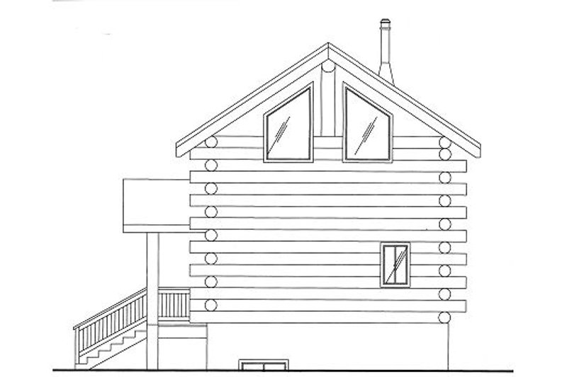 Log Style House Plan - 0 Beds 1 Baths 640 Sq/Ft Plan #117-797