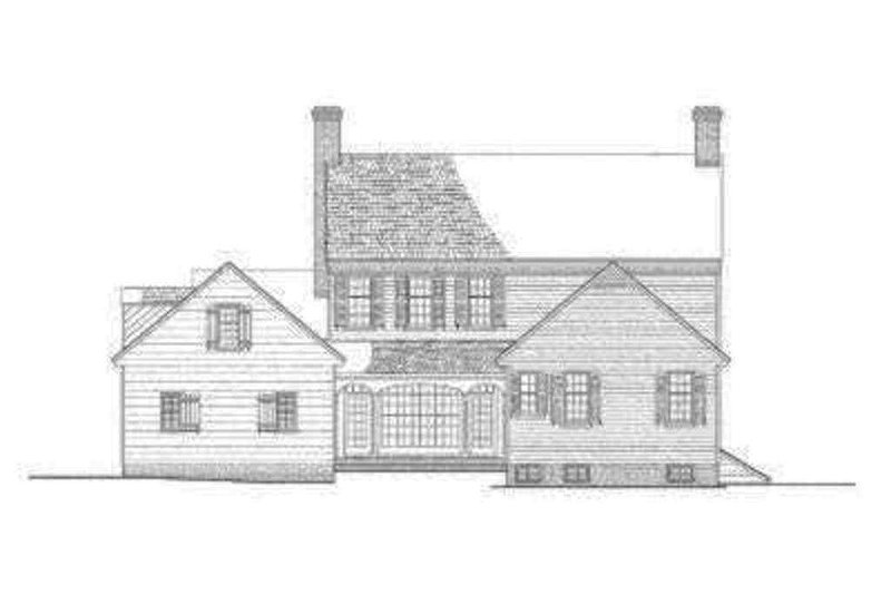 Home Plan - Exterior - Rear Elevation for Colonial House Plan #137-172 - 4 bed, 4.5 bath