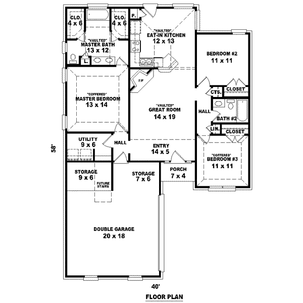 European Floor Plan - Main Floor Plan #81-1395