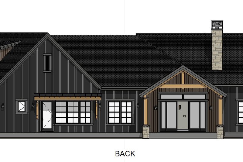Dream House Plan - Exterior - Rear Elevation for Craftsman House Plan #1069-29 - 3 bed, 2.5 bath