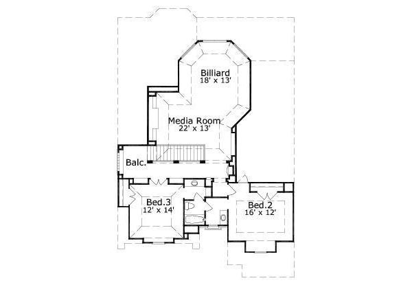 European Floor Plan - Upper Floor Plan #411-858