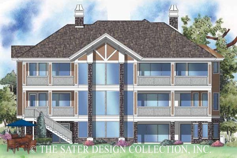 Home Plan - Exterior - Rear Elevation for Country House Plan #930-136 - 3 bed, 4.5 bath