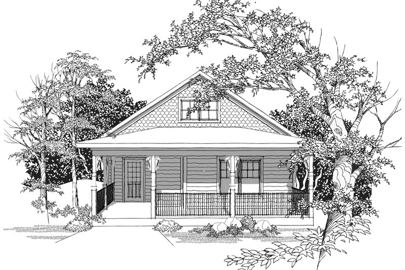 Architectural House Design - Photo for Ranch House Plan #70-1023 - 3 bed, 2 bath