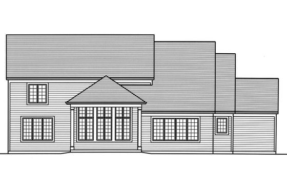 Exterior - Front Elevation 3 for Traditional House Plan #46-887 - 3 bed, 2.5 bath