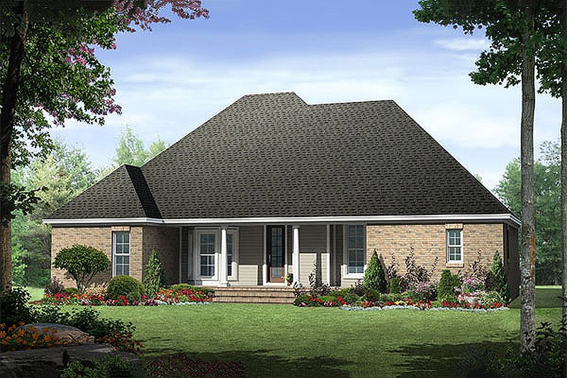 Home Plan - Exterior - Rear Elevation for European House Plan #21-237 - 3 bed, 2 bath
