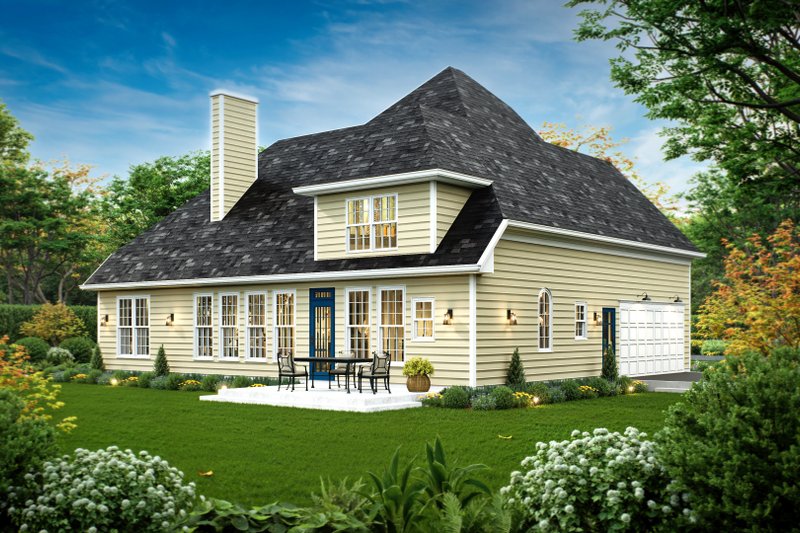 Home Plan - Exterior - Rear Elevation 1 for Colonial House Plan #119-258 - 3 bed, 2.5 bath