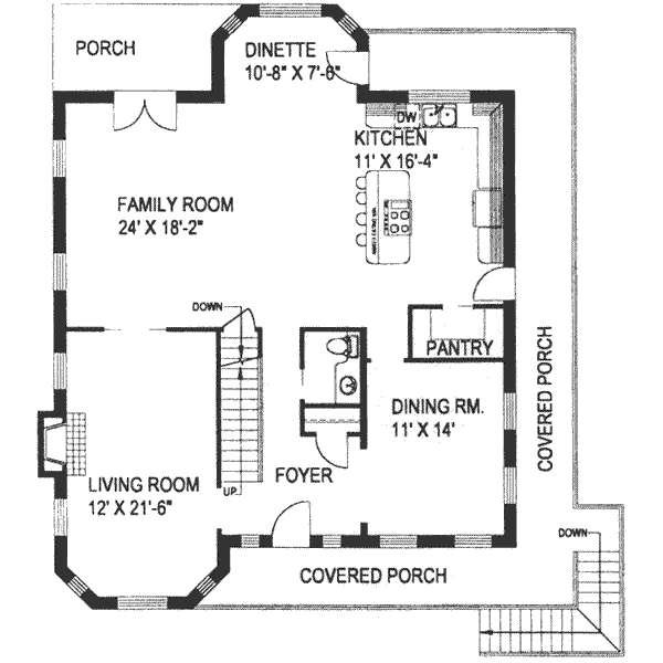 Log Floor Plan - Main Floor Plan #117-140