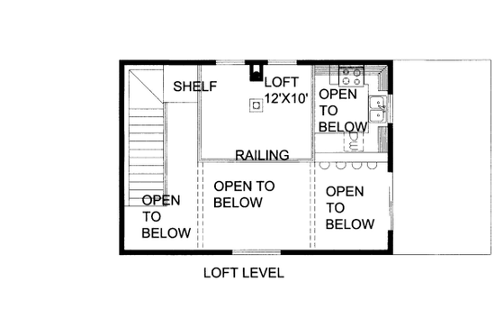 Floor Plan - Upper Floor for Bungalow House Plan #117-721 - 3 bed, 2.5 bath