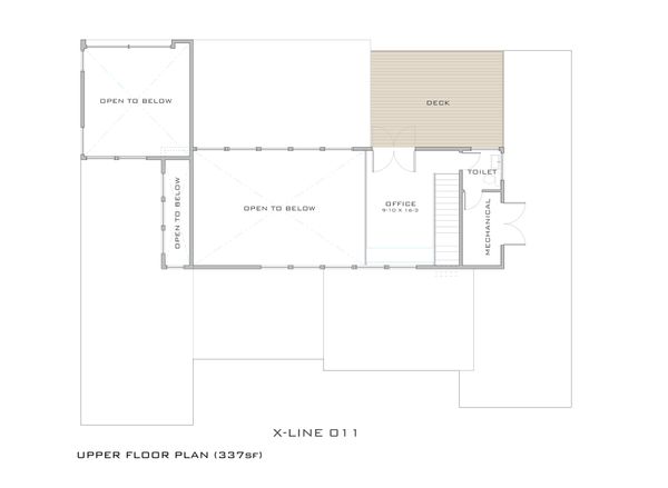 Modern Floor Plan - Upper Floor Plan #909-4
