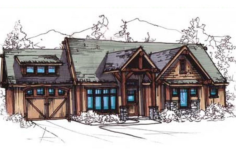 Architectural House Design - Craftsman Exterior - Front Elevation Plan #17-2259