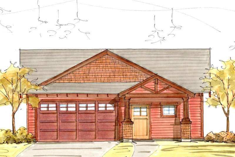 House Design - Craftsman Exterior - Front Elevation Plan #895-40