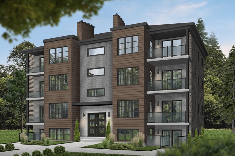 Dream House Plan - Exterior - Front Elevation 3 for European House Plan #23-2050 - 2 bed, 1 bath