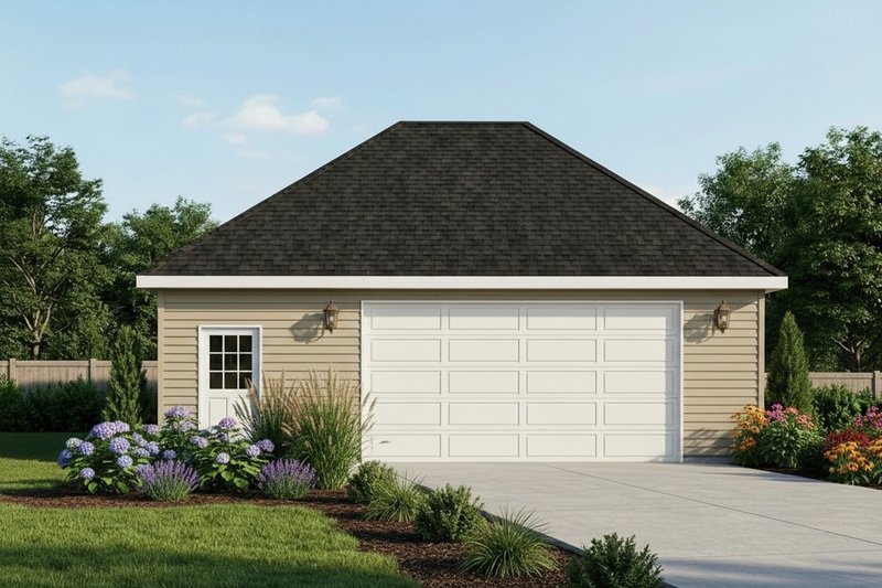 Exterior - Front Elevation 2 for Traditional House Plan #22-555, 0 bath