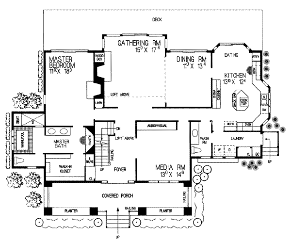 Traditional Floor Plan - Main Floor Plan #72-314