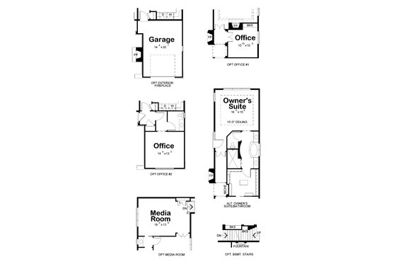 Floor Plan - Other Floor for European House Plan #20-2437 - 3 bed, 3 bath