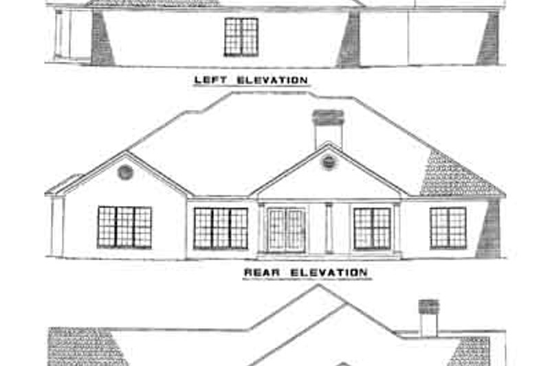 Dream House Plan - Exterior - Rear Elevation for Traditional House Plan #17-2171 - 4 bed, 2 bath