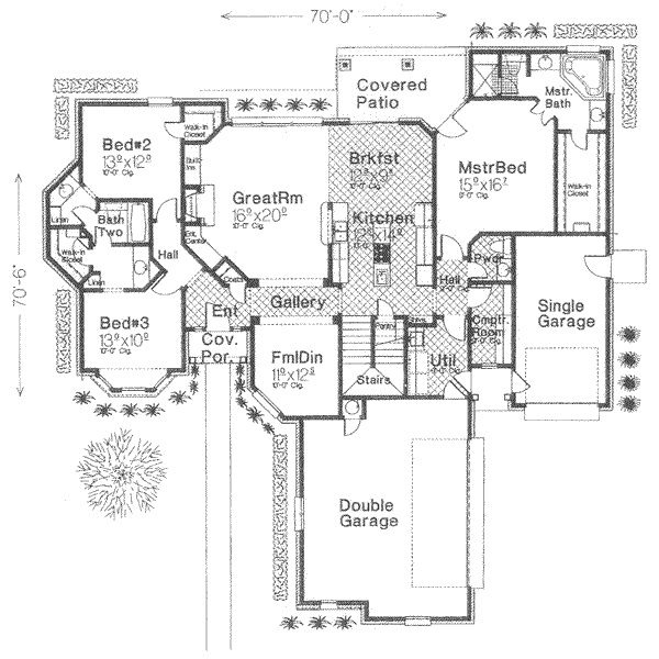 European Floor Plan - Main Floor Plan #310-357