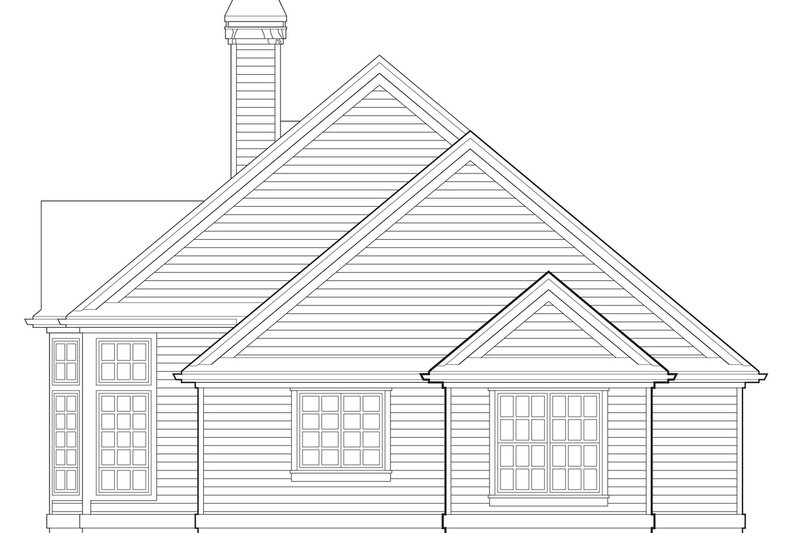 Home Plan - Exterior - Rear Elevation for Ranch House Plan #48-590 - 3 bed, 2 bath