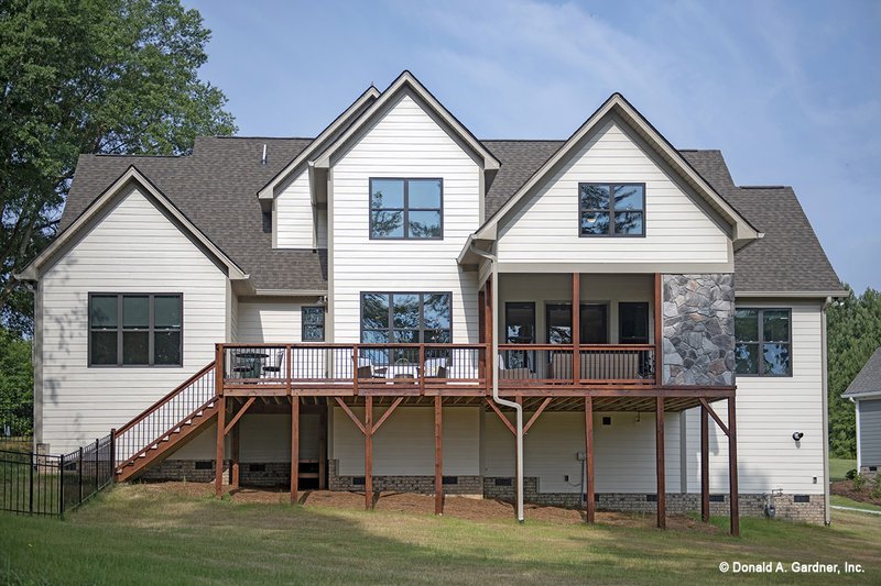 Architectural House Design - Exterior - Rear Elevation for Craftsman House Plan #929-1051 - 5 bed, 4 bath