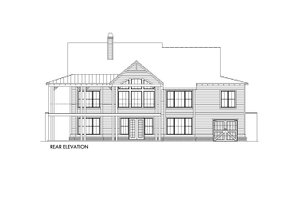 Exterior - Rear Elevation for Farmhouse House Plan #54-394 - 3 bed, 2.5 bath