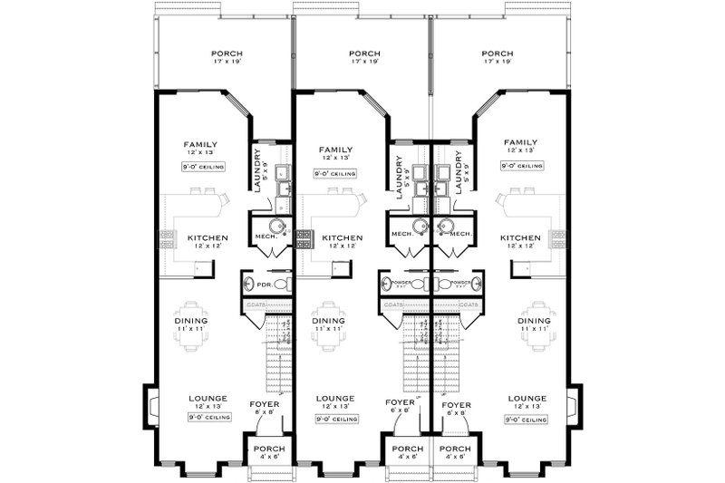 Architectural House Design - Floor Plan - Main Floor for Contemporary House Plan #1101-28 - 8 bed, 6.5 bath