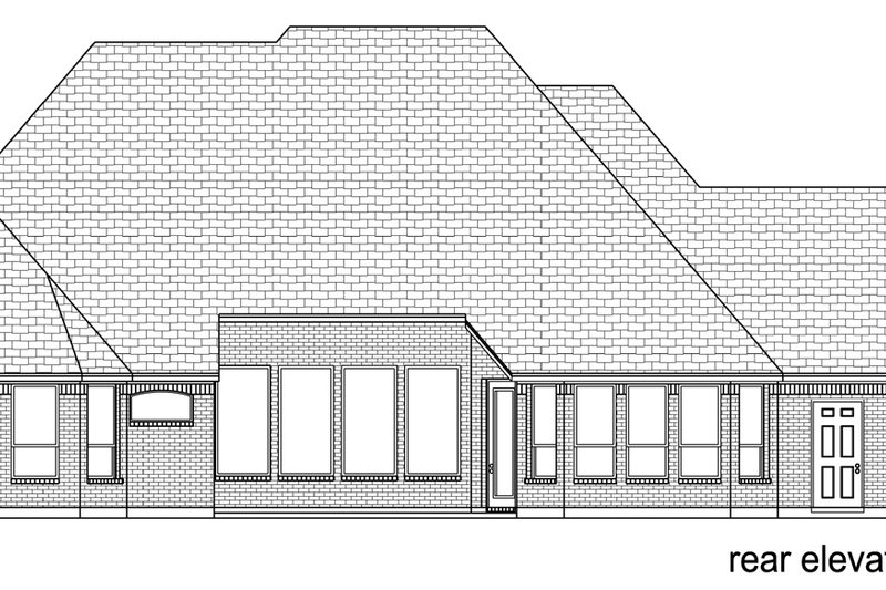 Home Plan - Exterior - Rear Elevation for European House Plan #84-616 - 3 bed, 2.5 bath