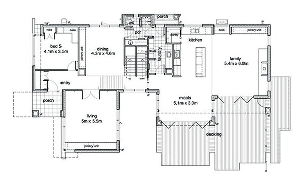 Modern Floor Plan - Main Floor Plan #496-1