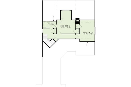 Floor Plan - Upper Floor for Traditional House Plan #17-3174 - 4 bed, 3 bath