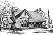 Traditional Style House Plan - 4 Beds 3 Baths 2060 Sq/Ft Plan #37-173 