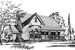 Traditional Exterior - Front Elevation Plan #37-173