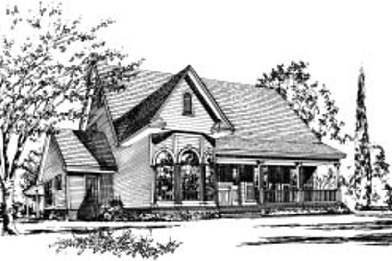 Traditional Style House Plan - 4 Beds 3 Baths 2060 Sq/Ft Plan #37-173
