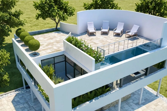 Exterior - Other Elevation 1 for Modern House Plan #542-17 - 3 bed, 3 bath