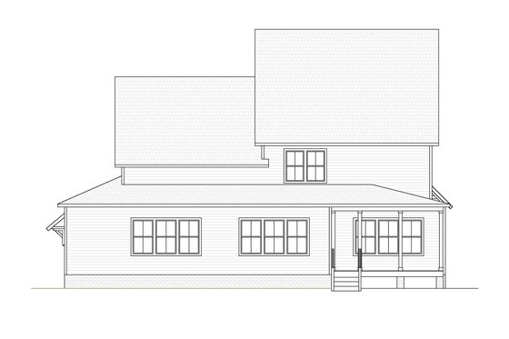 Exterior - Rear Elevation for Traditional House Plan #1080-9 - 5 bed, 4.5 bath