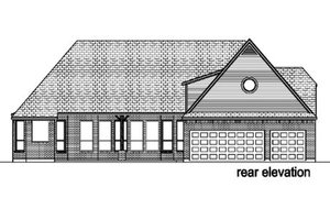 Exterior - Rear Elevation for European House Plan #84-422 - 4 bed, 4 bath