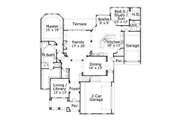European Style House Plan - 5 Beds 3 Baths 4473 Sq/Ft Plan #411-205 