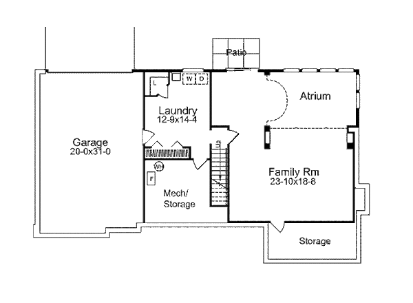 Home Plan - Ranch Floor Plan - Lower Floor Plan #57-289