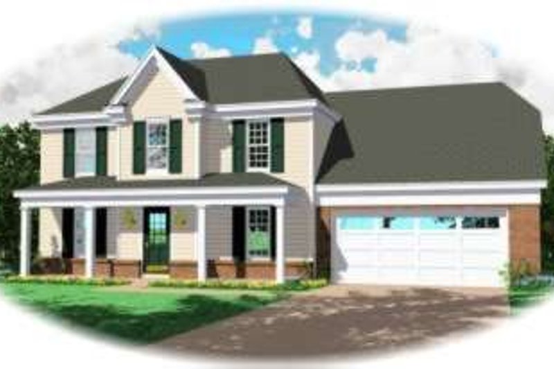 Exterior - Front Elevation 2 for Farmhouse House Plan #81-675 - 3 bed, 2.5 bath