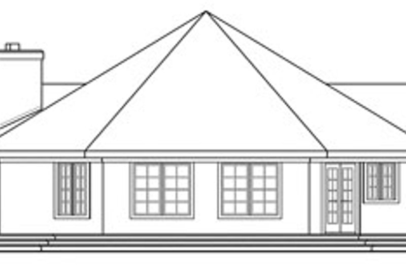 House Plan Design - Exterior - Rear Elevation for Ranch House Plan #124-729 - 3 bed, 2 bath