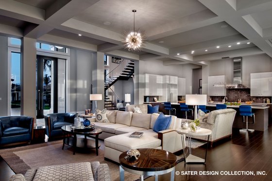 Interior - Entry for Contemporary House Plan #930-513 - 5 bed, 5.5 bath